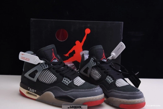 4 Off Bred White Air x Retro Jordan CV9388-001 1007